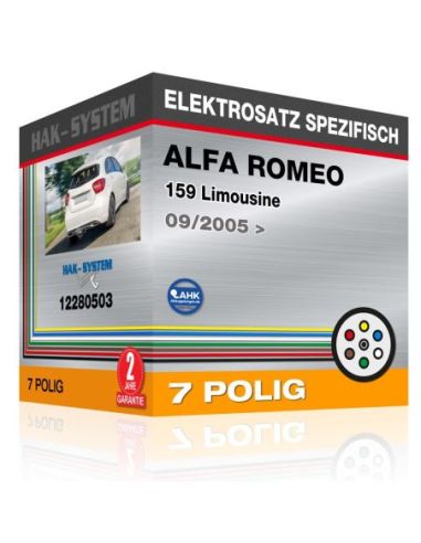 Fahrzeugspezifischer Elektrosatz für Anhängerkupplung ALFA ROMEO 159 Limousine, 2005, 2006, 2007, 2008, 2009, 2010, 2011, 2012, 