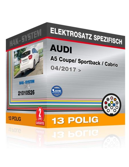 Fahrzeugspezifischer Elektrosatz für Anhängerkupplung AUDI A5 Coupe/ Sportback / Cabrio, 2017, 2018, 2019, 2020, 2021, 2022, 202