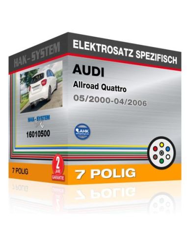 Fahrzeugspezifischer Elektrosatz für Anhängerkupplung AUDI Allroad Quattro, 2000, 2001, 2002, 2003, 2004, 2005, 2006 [7 polig]