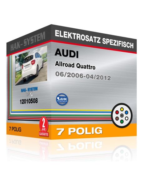 Fahrzeugspezifischer Elektrosatz für Anhängerkupplung AUDI Allroad Quattro, 2006, 2007, 2008, 2009, 2010, 2011, 2012 [7 polig]