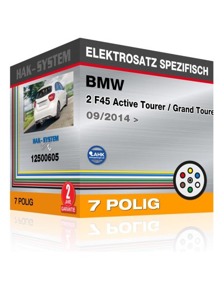 Fahrzeugspezifischer Elektrosatz für Anhängerkupplung BMW 2 F45 Active Tourer / Grand Tourer, 2014, 2015, 2016, 2017, 2018, 2019