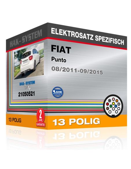 Fahrzeugspezifischer Elektrosatz für Anhängerkupplung FIAT Punto, 2011, 2012, 2013, 2014, 2015 [13 polig]