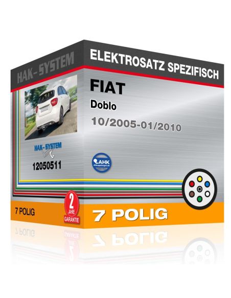 Fahrzeugspezifischer Elektrosatz FIAT Doblo, 2005, 2006, 2007, 2008, 2009, 2010 mit dem Check-Control-System [7 polig]