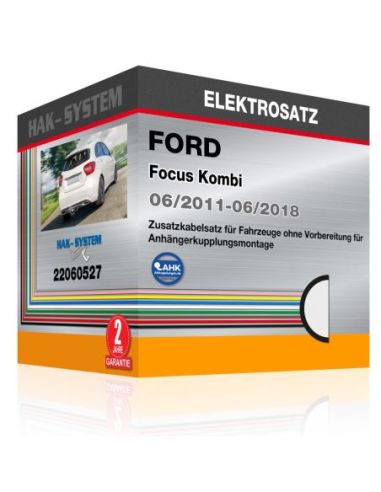 Zusatzkabelsatz für Fahrzeuge ohne Vorbereitung für Anhängerkupplungsmontage  FORD Focus Kombi, 2011, 2012, 2013, 2014, 2015, 20