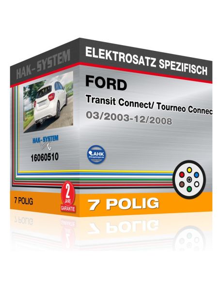 Fahrzeugspezifischer Elektrosatz für Anhängerkupplung FORD Transit Connect/ Tourneo Connect, 2003, 2004, 2005, 2006, 2007, 2008 