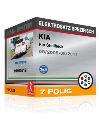 Fahrzeugspezifischer Elektrosatz für Anhängerkupplung KIA Rio Steilheck, 2005, 2006, 2007, 2008, 2009, 2010, 2011 [7 polig]