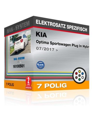 Fahrzeugspezifischer Elektrosatz für Anhängerkupplung KIA Optima Sportswagen Plug In Hybrid, 2017, 2018, 2019, 2020, 2021, 2022,