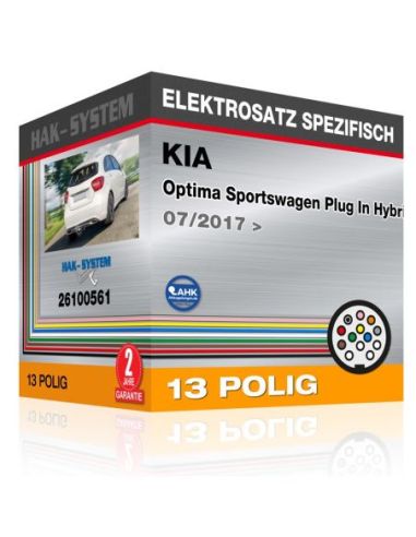 Fahrzeugspezifischer Elektrosatz für Anhängerkupplung KIA Optima Sportswagen Plug In Hybrid, 2017, 2018, 2019, 2020, 2021, 2022,
