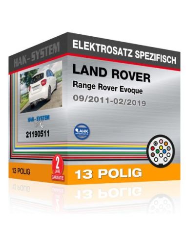 Fahrzeugspezifischer Elektrosatz LAND ROVER Range Rover Evoque, 2011, 2012, 2013, 2014, 2015, 2016, 2017, 2018, 2019 (ohne LED) 