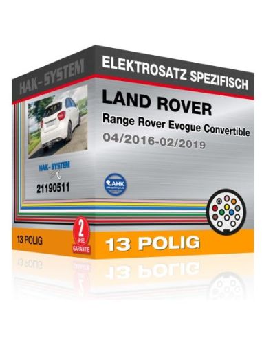 Fahrzeugspezifischer Elektrosatz LAND ROVER Range Rover Evogue Convertible, 2016, 2017, 2018, 2019 (ohne LED) [13 polig]