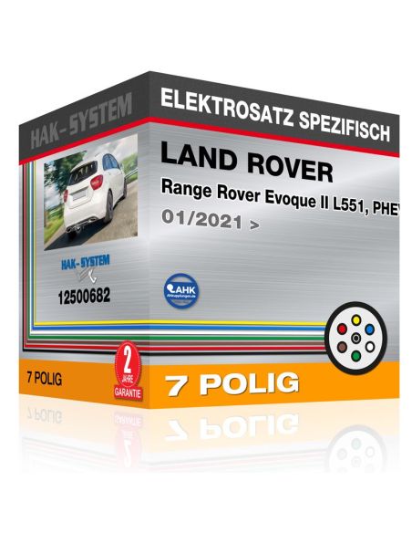 Fahrzeugspezifischer Elektrosatz für Anhängerkupplung LAND ROVER Range Rover Evoque II L551, PHEV, 2021, 2022, 2023 [7 polig]