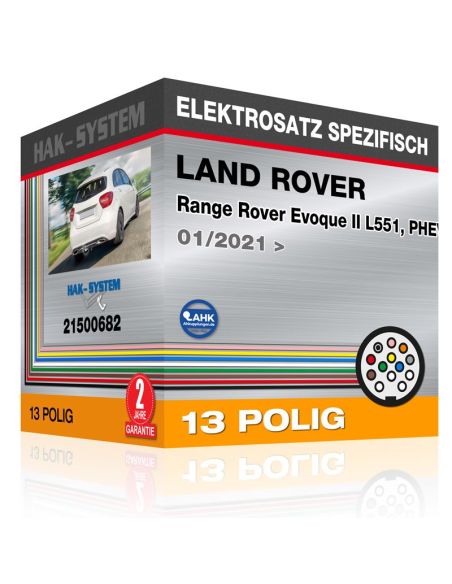 Fahrzeugspezifischer Elektrosatz für Anhängerkupplung LAND ROVER Range Rover Evoque II L551, PHEV, 2021, 2022, 2023 [13 polig]
