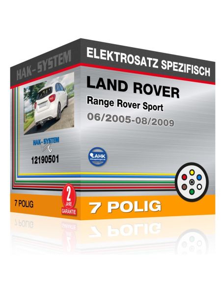 Fahrzeugspezifischer Elektrosatz für Anhängerkupplung LAND ROVER Range Rover Sport, 2005, 2006, 2007, 2008, 2009 [7 polig]