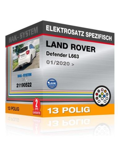 Fahrzeugspezifischer Elektrosatz für Anhängerkupplung LAND ROVER Defender L663, 2020, 2021, 2022, 2023 [13 polig]