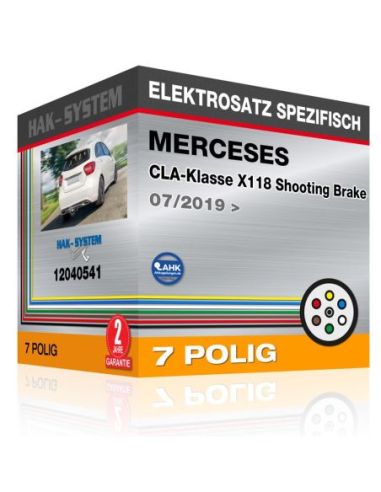 Fahrzeugspezifischer Elektrosatz für Anhängerkupplung MERCEDES CLA-Klasse X118 Shooting Brake, 2019, 2020, 2021, 2022, 2023 [7 p