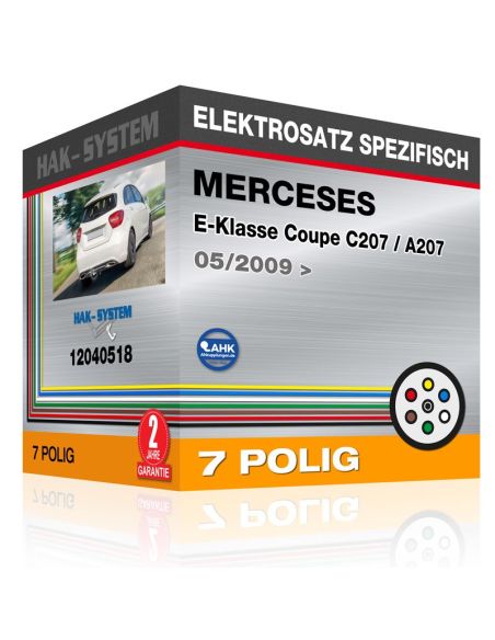 Fahrzeugspezifischer Elektrosatz für Anhängerkupplung MERCEDES E-Klasse Coupe C207 / A207, 2009, 2010, 2011, 2012, 2013, 2014, 2