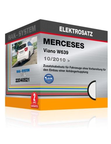 Zusatzkabelsatz für Fahrzeuge ohne Vorbereitung für den Einbau einer Anhängerkupplung MERCEDES Viano W639, 2010, 2011, 2012, 201