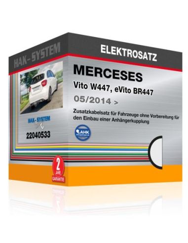 Zusatzkabelsatz für Fahrzeuge ohne Vorbereitung für den Einbau einer Anhängerkupplung MERCEDES Vito W447, eVito BR447, 2014, 201