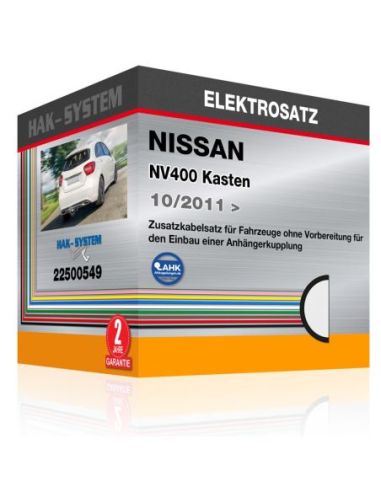 Zusatzkabelsatz für Fahrzeuge ohne Vorbereitung für den Einbau einer Anhängerkupplung NISSAN NV400 Kasten, 2011, 2012, 2013, 201