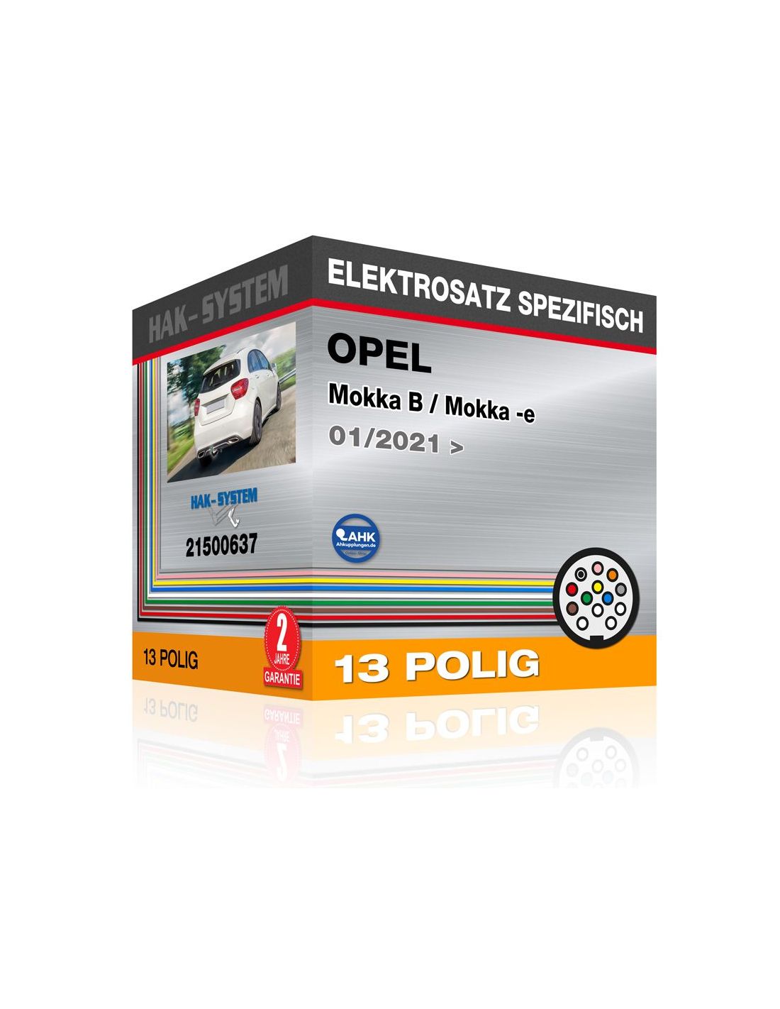 Fahrzeugspezifischer Elektrosatz für Anhängerkupplung OPEL Mokka B / Mokka  -e, 2021, 2022, 2023 [13 polig]