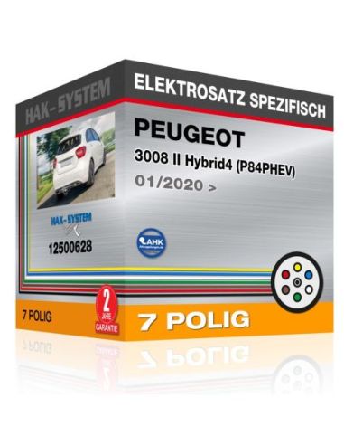 Fahrzeugspezifischer Elektrosatz PEUGEOT 3008 II Hybrid4 (P84PHEV), 2020, 2021, 2022, 2023 Auto-Version ohne Vorbereitung für An