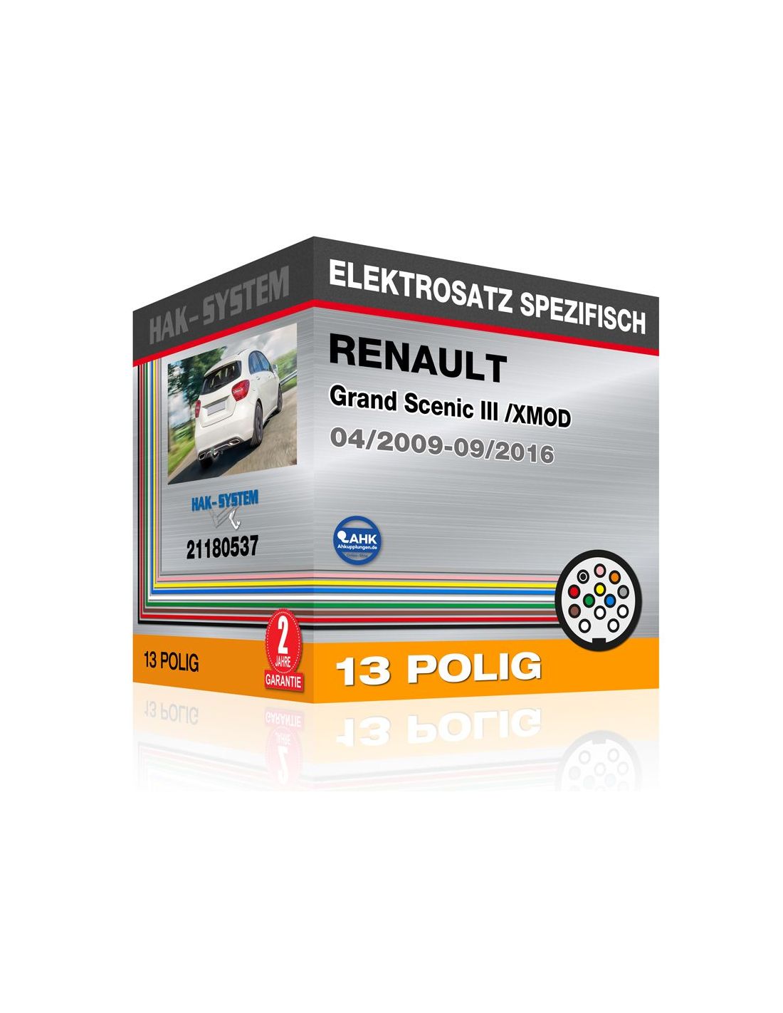 Dedicated towbar wiring kit RENAULT Grand Scenic III /XMOD, 2009, 2010,  2011, 2012, 2013, 2014, 2015, 2016 [13 pin]