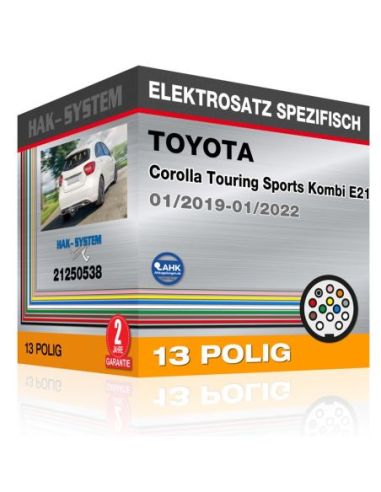 Fahrzeugspezifischer Elektrosatz für Anhängerkupplung TOYOTA Corolla  Touring Sports Kombi E210, 2019, 2020, 2021, 2022 [13 polig]