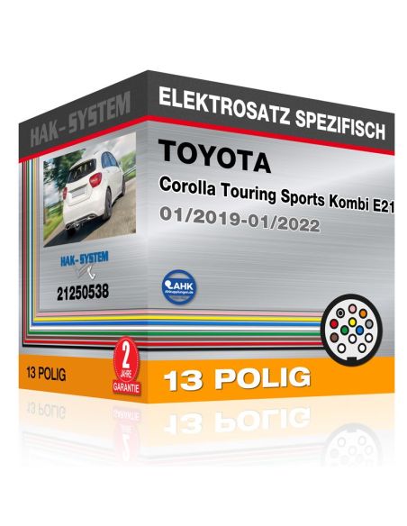 Fahrzeugspezifischer Elektrosatz für Anhängerkupplung TOYOTA Corolla Touring Sports Kombi E210, 2019, 2020, 2021, 2022 [13 polig
