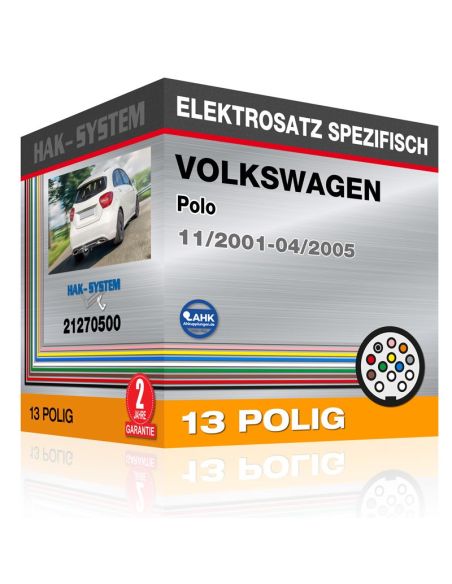 Fahrzeugspezifischer Elektrosatz für Anhängerkupplung VOLKSWAGEN Polo, 2001, 2002, 2003, 2004, 2005 [13 polig]