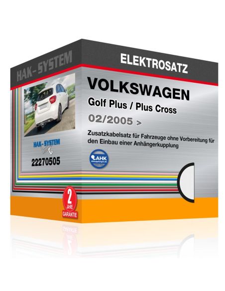 Zusatzkabelsatz für Fahrzeuge ohne Vorbereitung für den Einbau einer Anhängerkupplung VOLKSWAGEN Golf Plus / Plus Cross, 2005, 2