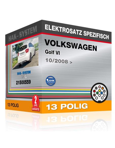 Fahrzeugspezifischer Elektrosatz für Anhängerkupplung VOLKSWAGEN Golf VI, 2008, 2009, 2010, 2011, 2012, 2013, 2014, 2015, 2016, 