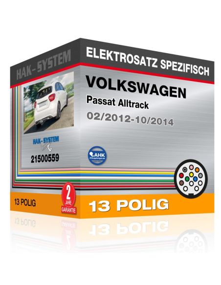 Fahrzeugspezifischer Elektrosatz für Anhängerkupplung VOLKSWAGEN Passat Alltrack, 2012, 2013, 2014 [13 polig]