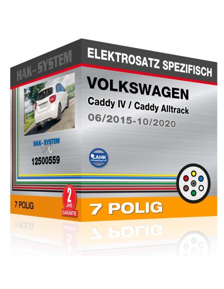 Fahrzeugspezifischer Elektrosatz für Anhängerkupplung VOLKSWAGEN Caddy IV / Caddy Alltrack, 2015, 2016, 2017, 2018, 2019, 2020 [