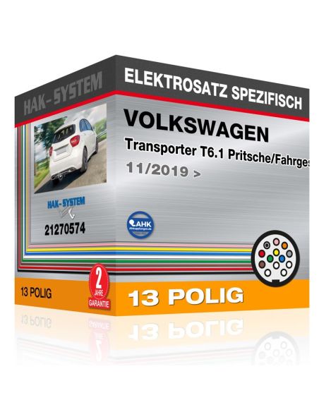 Fahrzeugspezifischer Elektrosatz VOLKSWAGEN Transporter T6.1 Pritsche/Fahrgestell, 2019, 2020, 2021, 2022, 2023 Auto-Version ohn