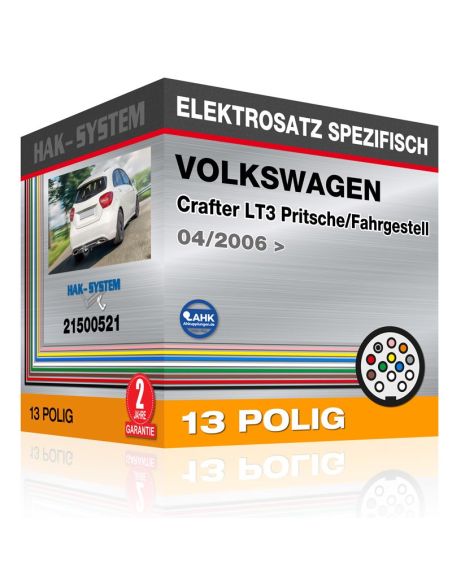 Fahrzeugspezifischer Elektrosatz für Anhängerkupplung VOLKSWAGEN Crafter LT3 Pritsche/Fahrgestell, 2006, 2007, 2008, 2009, 2010,