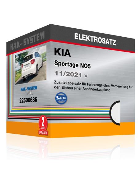 Zusatzkabelsatz für Fahrzeuge ohne Vorbereitung für den Einbau einer Anhängerkupplung KIA Sportage NQ5, 2021, 2022, 2023