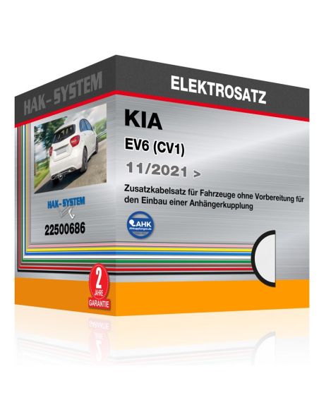 Zusatzkabelsatz für Fahrzeuge ohne Vorbereitung für den Einbau einer Anhängerkupplung KIA EV6 (CV1), 2021, 2022, 2023