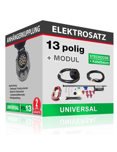 Elektrosatz – 13-pol universal mit Modul für Fahrzeuge mit Check-Control
