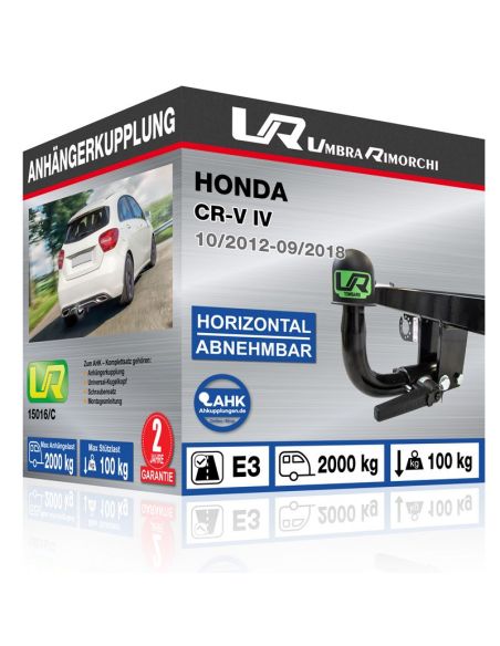Anhängerkupplung für Honda CR-V IV horizontal abnehmbar