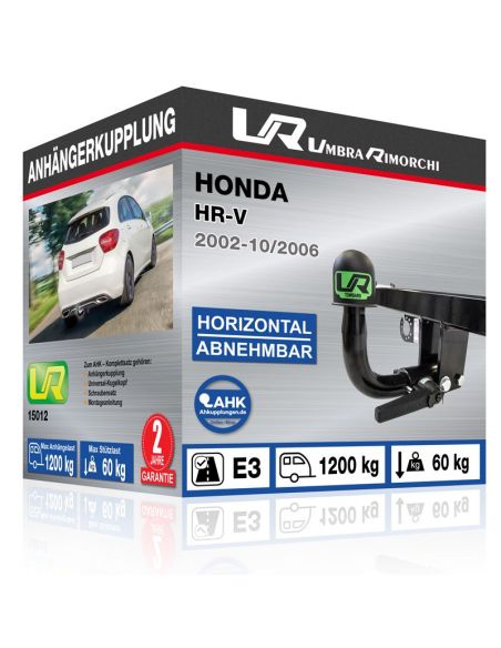 Anhängerkupplung für Honda HR-V horizontal abnehmbar