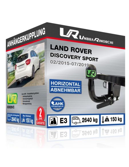 Anhängerkupplung für Land Rover DISCOVERY SPORT horizontal abnehmbar