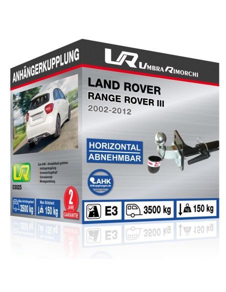Anhängerkupplung für Land Rover RANGE ROVER III horizontal abnehmbar