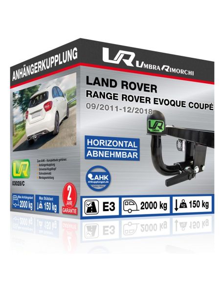 Anhängerkupplung für Land Rover RANGE ROVER EVOQUE COUPÉ horizontal abnehmbar