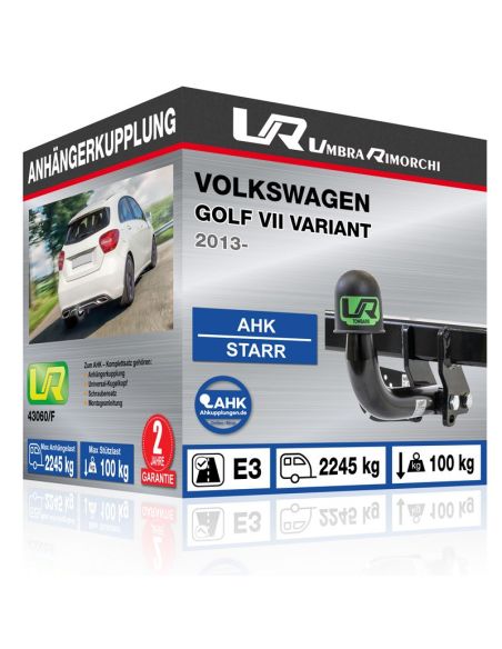 Anhängerkupplung für Volkswagen GOLF VII VARIANT starr mit angeschraubtem Kugelkopf