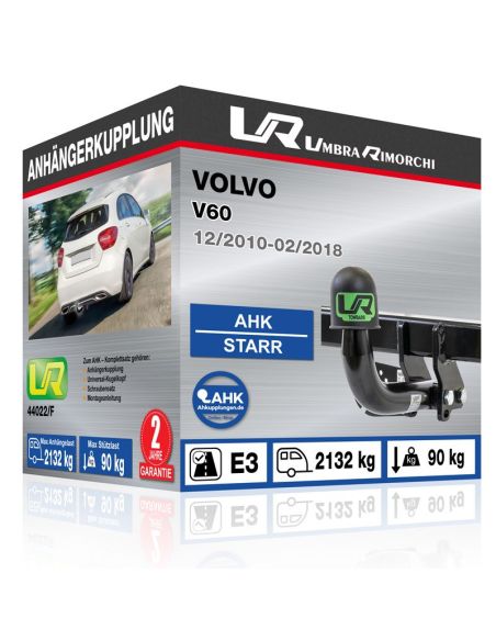 Anhängerkupplung für Volvo V60 starr mit angeschraubtem Kugelkopf