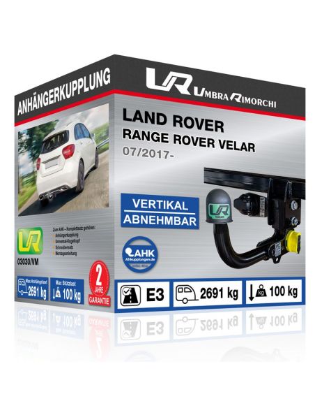 Anhängerkupplung für Land Rover RANGE ROVER VELAR vertikal abnehmbar