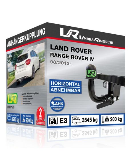 Anhängerkupplung für Land Rover RANGE ROVER IV horizontal abnehmbar