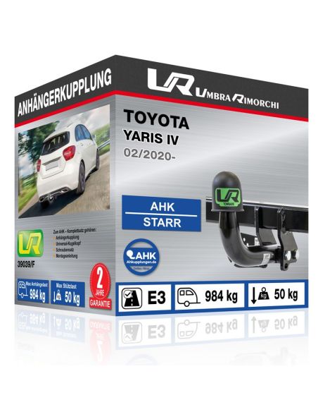 Anhängerkupplung für Toyota YARIS IV starr mit angeschraubtem Kugelkopf