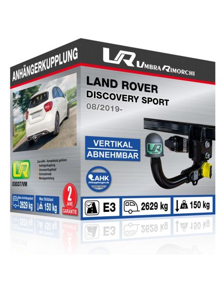 Anhängerkupplung für Land Rover DISCOVERY SPORT vertikal abnehmbar