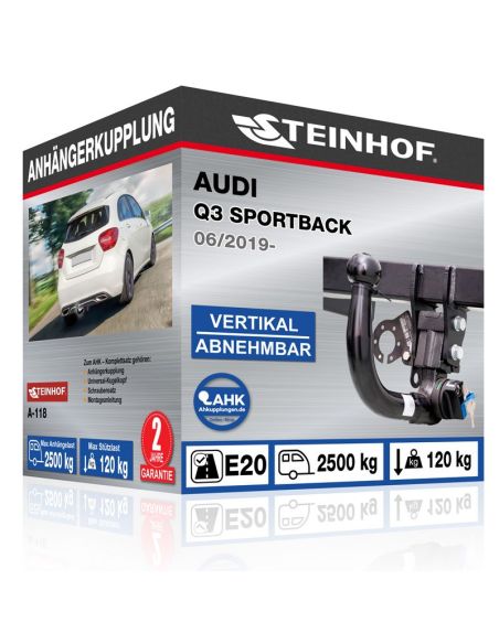Anhängerkupplung für Audi Q3 SPORTBACK vertikal abnehmbar